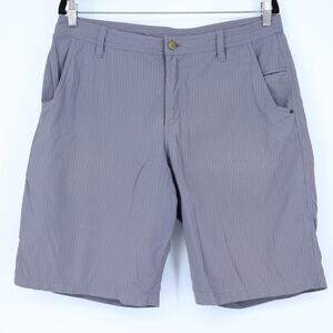 LULULEMON Kahuna Golf Shorts Gray Grid Check Lightweight Casual Men's 36